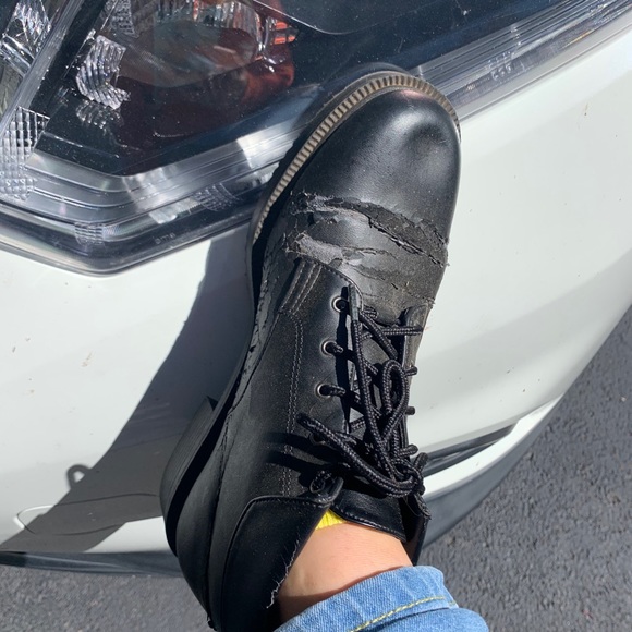 Black fake leather ankle boots - Picture 11 of 11